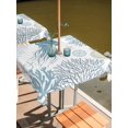 thumbnail image 2 of Outdoor Table Cloth with Umbrella Hole and Zipper, Blue Jellyfish Coastal Waterproof Square Tablecloth 54"x54", Summer Beach Nautical Coral Washable Table Cover for Outside Party Patio Picnic, 2 of 8