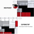 thumbnail image 4 of Red Kitchen Sheer Curtain Tiers and Valances Set of 3PC - Artistic and Fashionable Decor for Grey Abstract Kitchen Windows, 4 of 6