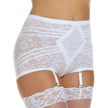 

Women s Rago 6197 Lacette Extra Firm Shaping Brief Panty (White L)