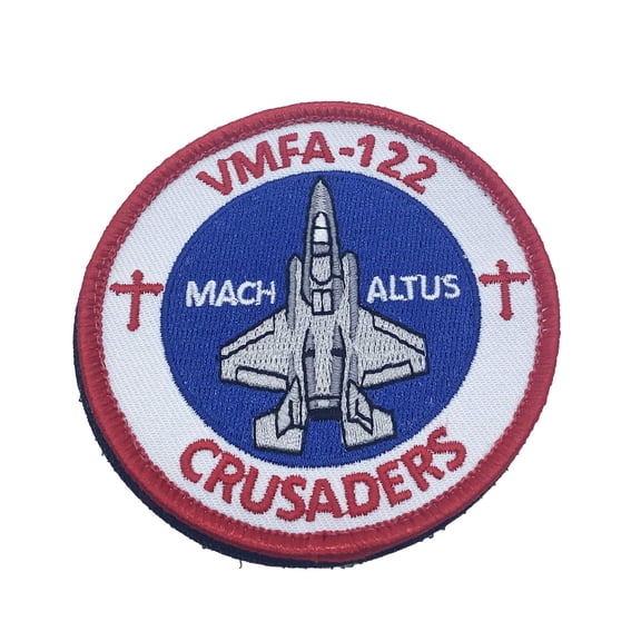 VMFA-122 Crusaders Shoulder Patch With Hook and Loop