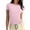 Pink, variant on OSOLU Solid Color Fashion Tops For Women Fitted Short Sleeve Basic Tee Slim Fit Shirts Birthday Dailywear