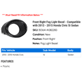 thumbnail image 2 of Front Right Fog Light Bezel - Compatible with 2013 - 2015 Honda Civic Si Sedan 2014, 2 of 2