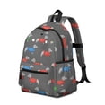 thumbnail image 2 of Dachshund and Sweater Gray Pattern Backpack for School, Cute School Bag with Adjustable Shoulder Straps and Padded Back, 13.4"x11"x4.7", 2 of 5