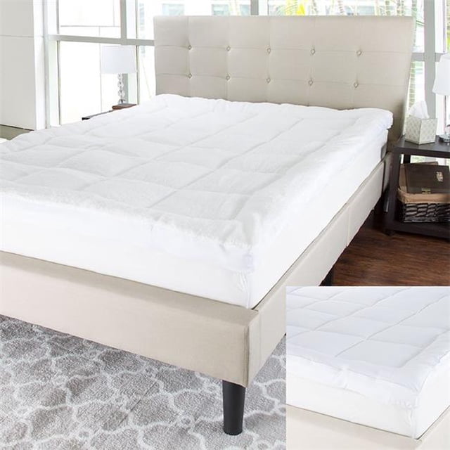 Trademark 64-24-K Bluestone Reversible Down Alternative Topper with Sherpa - King