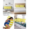 thumbnail image 6 of Yellow Striped Pillow Covers Standard Size 2 Pack, Modern Farmhouse Yellow White Stripes Soft Bed Throw Pillowcases Breathable Cooling Long Lumbar Body Pillow Sham Cover for Bed Sofa 20''x26'', 6 of 7