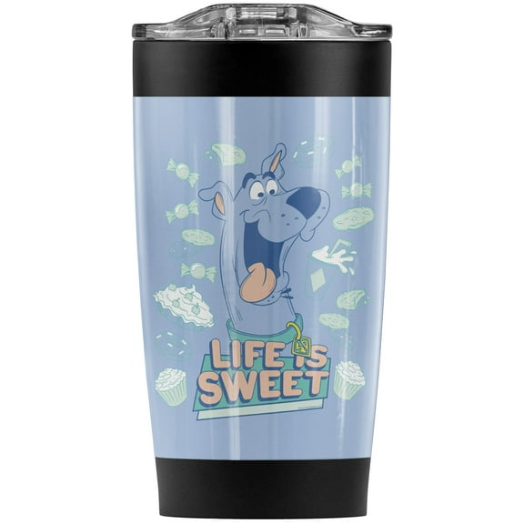 Scooby Doo Life Is Sweet Stainless Steel Tumbler 20 oz Coffee Travel Mug/Cup, Vacuum Insulated & Double Wall with Leakproof Sliding Lid | Great for Hot Drinks and Cold Beverages