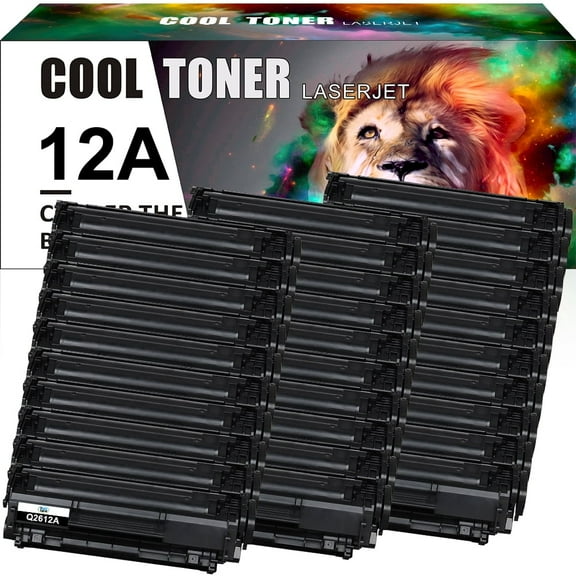 Cool Toner Compatible Toner for HP 12A Q2612A for Laserjet 1020 1012 1022 1010 1018 1022n 3050 3015 3055 3030 3052 M1005MFP M1319F Replacement Printer Ink Black, 30-Pack