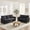 Black, variant on Mjkone Chenille Sectional Sofa Sets,3 Pieces Living Room Furniture Sets,Couch Sets for Living Room,3-Seater + Loveseat + Armchair,Navy Blue