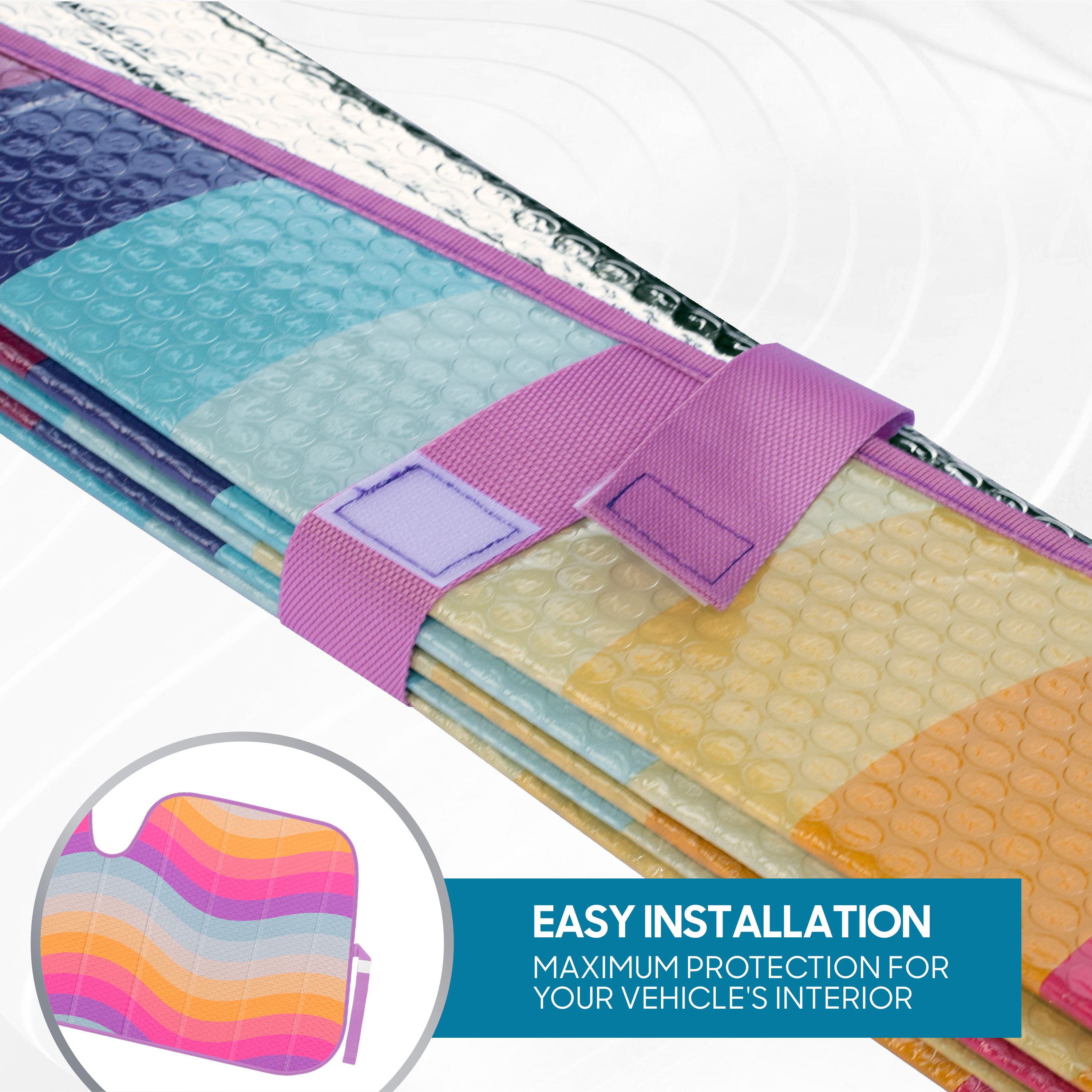 BDK Retro Wave Accordion Windshield Sunshade photo 6