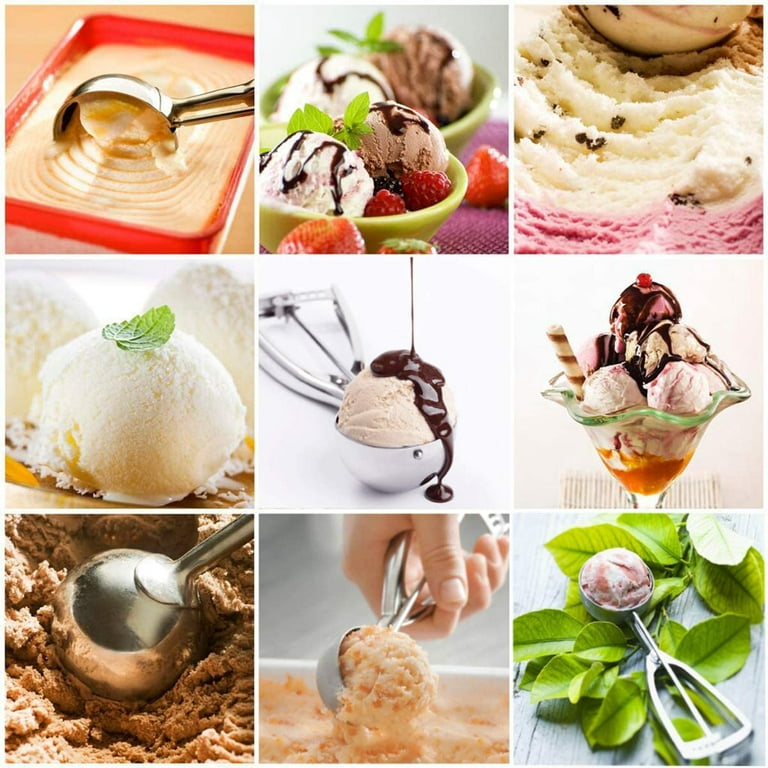 HOMURE H Portion Scoop Set, 3 PCS Cookie Scoops, Ice Cream Scoop, Dishers  Scoops, Cupcake Scoop - #16 (2.7 oz), 20 (2 oz), 30 (1.25 oz)