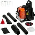 thumbnail image 1 of KFFKFF Rucksack Leaf Sweeper, 52CC Dual-Cycle Leaf Sweeper with 1.37L Gasoline Reservoir, 480CFM Air Capacity 175MPH Velocity, Suitable for Grass Maintenance, Leaf Disposal, and Snow Clearing, 1 of 9