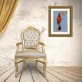 thumbnail image 3 of Illg, Cathy and Gordon 13x18 Gold Ornate Wood Framed with Double Matting Museum Art Print Titled - Arizona Male cardinal eating ocotillo blossom, 3 of 4