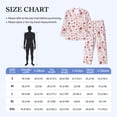 thumbnail image 3 of KLL Flower Leaves Sleepwear Mens Flannel Pajamas,Long Cotton Pj Set, 3 of 7
