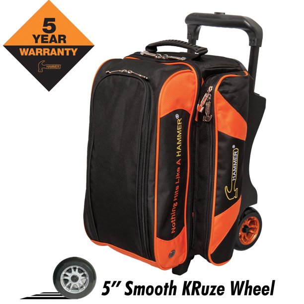 Hammer Premium Two Ball Roller Bowling Bag Black/Orange