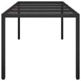 thumbnail image 2 of vidaXL Garden Table Black 250x100x75 cm Tempered Glass and Poly Rattan, 2 of 4