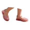 thumbnail image 3 of Gyujnb Girls Glitter Jelly Sandals Soft Sole Casual Footwear, Adjustable Strap Closed Toe Water Shoes (Toddler, Little Girls),5-5.5 Years, 3 of 8
