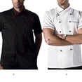 thumbnail image 4 of Cateissary Batas de chef de cocina Ropa de trabajo Uniformes de cocinero Ropa de trabajo de cocinero Type1 NO1, 4 of 6