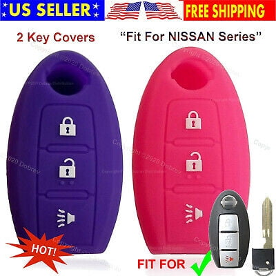 2pcs 3B Silicone Smart Key Case Entry Cover Protector Holder Fit for Nissan Car