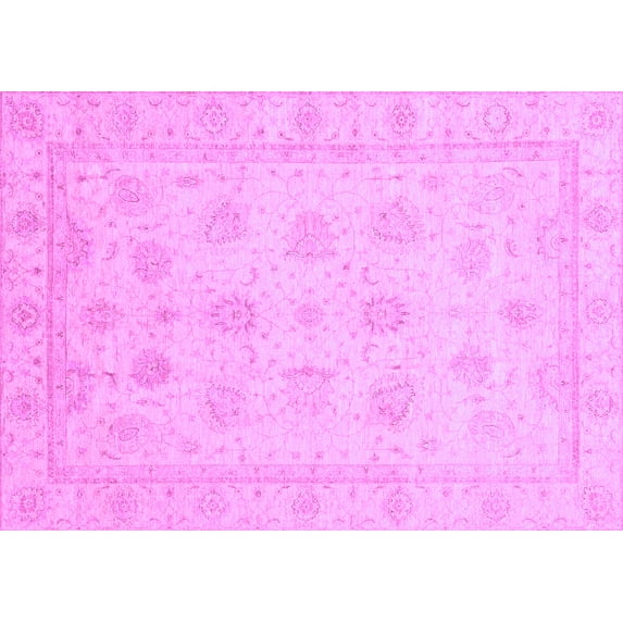Ahgly Company Indoor Rectangle Oriental Purple Traditional Area Rugs, 5' x 8'