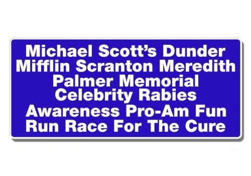 The Office Michael Scott Dunder Mifflin Fun Run Vinyl Sticker