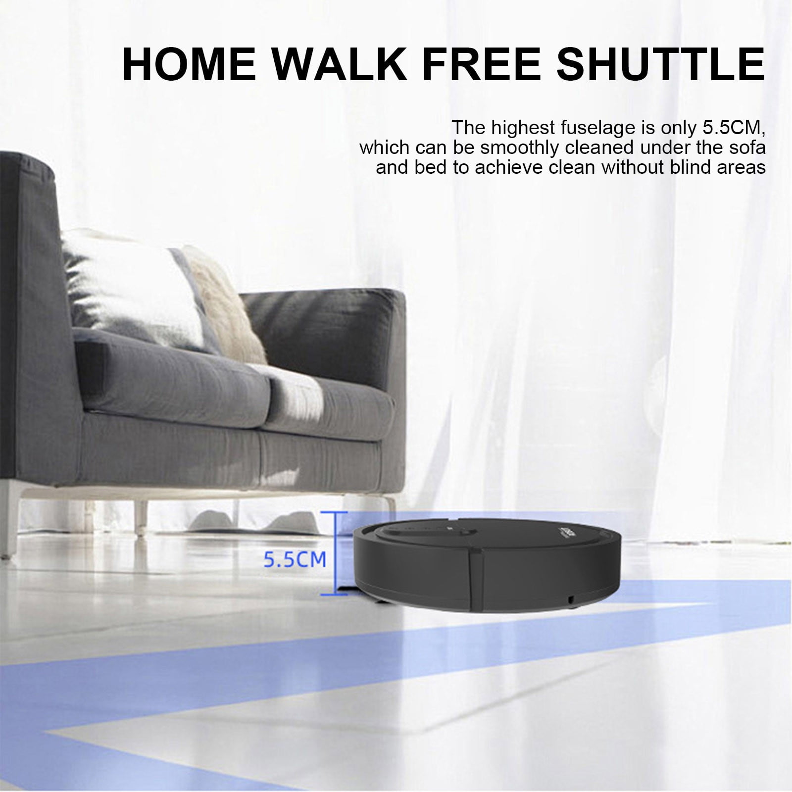 Oggfader Robot Vacuum Vacuum Cleaning Robot Home Intelligent Sweeping Machine Pet Cleaning Hair Suction Sweeping And Mopping Three In One Sweeping Machine Black