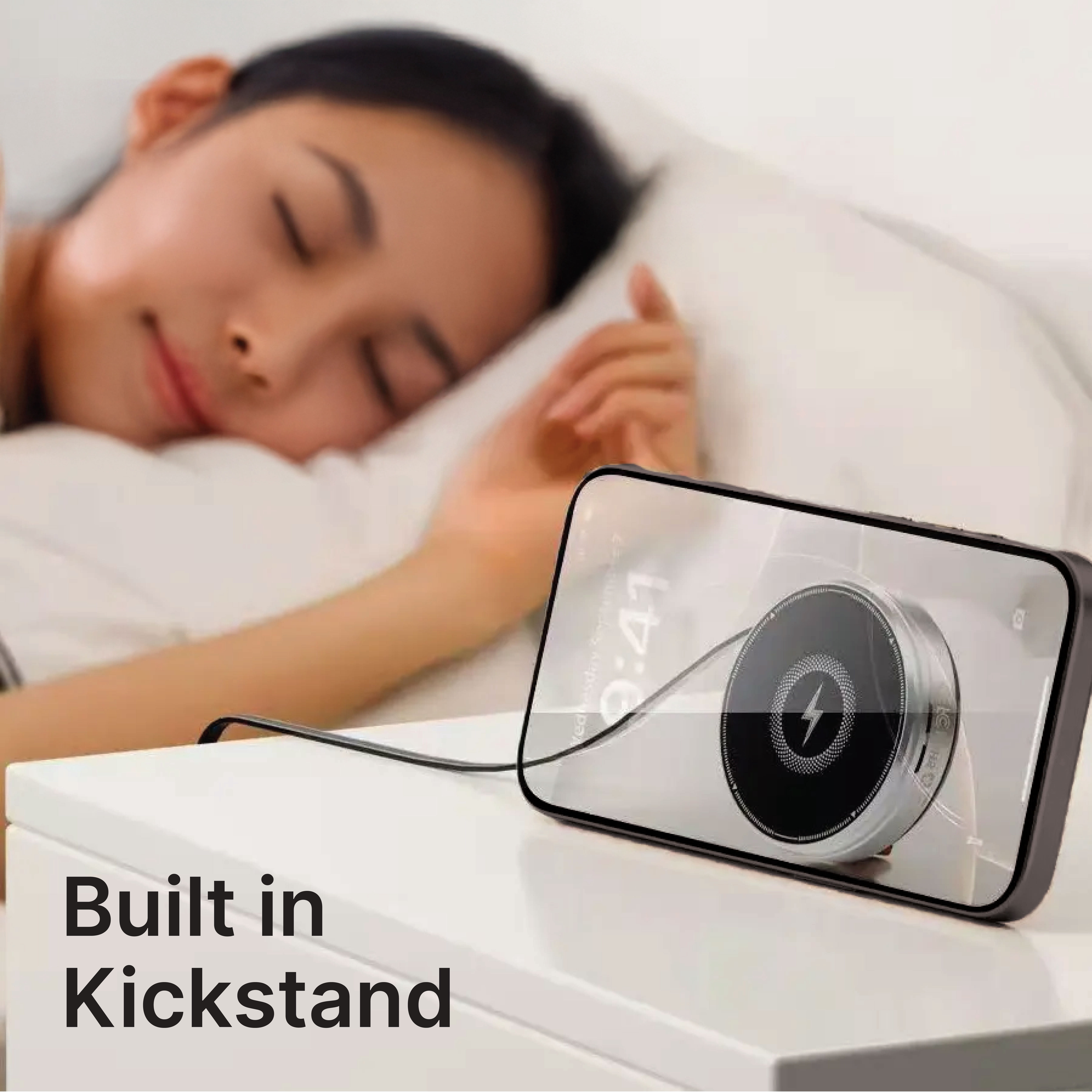 IJS 3-in-1 Magnetic Wireless Charger with Retractable Cord & Kickstand – For iPhone, AirPods & Apple Watch