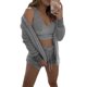 thumbnail image 5 of Conjunto de pijamas de dama Conjunto de pantalones cortos con tirantes finos suaves Conjunto de ropa de casa cálida para mujer FLhrweasw Nuevo, 5 of 6