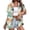 Khaki, variant on Women Shirts Clearance Items Women's Linen Shirt Women's Shirt Soft Cool Summer Shirt Floral Tropical Print V Neck T Shirt Short Sleeve Button Lapel Top