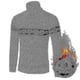 thumbnail image 2 of Jersey de punto con cuello alto grueso y acolchado para hombre, Jersey sencillo y delgado, Jersey de retazos, 2 of 3