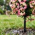 thumbnail image 4 of Doghiosgha 1 Pc 17.7 Inch Artificial Pansy Flower Stake Faux Outdoor Plants Pick for Garden Patio Yard Pathway Decor, Pink, 4 of 7