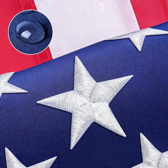Patriox American Flag 3x5 FT Outdoor, Heavy Duty Durable USA Flag with Embroidered Stars - Sewn Stripes and Brass Grommets
