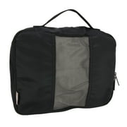 btL 4 Piece Nylon Mesh Front Expandable Zippered Compression Packing Cubes, Black