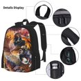 thumbnail image 3 of Balery Abstract Lion Painting Mochila escolar 3 en 1 para niños: mochila resistente con lonchera térmica y estuche para lápices. Mochila escolar para niños y niñas., 3 of 7