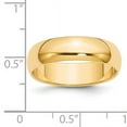 thumbnail image 3 of Primal Gold 14 Karat Yellow Gold 6mm Half-Round Wedding Band Size 13.5, 3 of 6