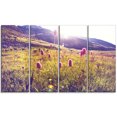 thumbnail image 2 of Pâturage de Montagne avec Fleurs Roses - Grande Impression d'Art sur Toile de Fleurs, 2 of 3