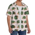 thumbnail image 2 of Gukieu Cute Armadillo Print Men's Short-sleeved Shirts, Button-down Pocket Shirts, T-shirts, Beach Vacation Travel Summer Clothing-Large, 2 of 5