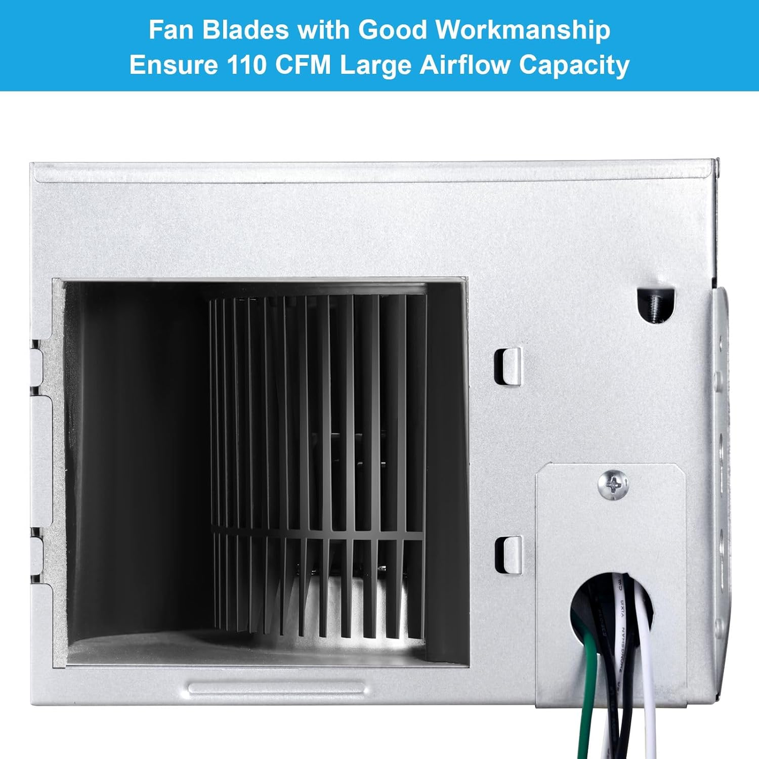 Bathroom Exhaust Fan with Light 110 CFM Quiet 6500K 800LM Household Ventilation Fan Light Combo, Energy Saving Ceiling Mount Bathroom Air extractor, Multipurpose Bath Extractor Easy to Install