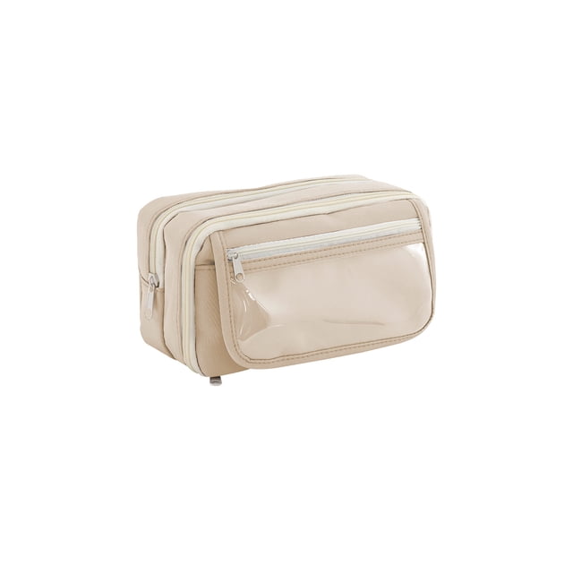Dvruxg Pencil Pouch Case Holder Pen Box Large Capacity Big Zipper Canvas Makeup Bag Bulk Cosmetics Toiletry Storage