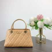 Kate Spade New York Women's Carey Small Quilted Sullivan Satchel (Tiramisu Mousse)