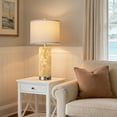 thumbnail image 5 of 27in Coastal Table Lamps for Living Room Set of 2, Bedside Lamps with Night Light, Seashell Nightstand Lamps for Bedroom and Home Office, 5 of 9