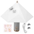 thumbnail image 1 of Umbrella Shape LED Bedside Lamp USB Rechargeable 3 Gear LED Bedroom Learning Reading Table Light 500mAh White, 1 of 5