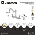 thumbnail image 7 of Kingston KB1758BPLBS Bel-Air Two-Handle 4-Hole 8" Centerset Kitchen Faucet with Brass Sprayer in Brushed Nickel, 7 of 7