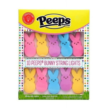 Greenbrier International Peeps Bunny Indoor 5’ Battery Operated LED Light Rope & String