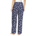 thumbnail image 6 of Pajama Pants Women - Beautiful blue anchor dots navyblue Soft Breathable Sleep & Lounge Pants for Women, Comfy Casual Pj Pants Bottoms with Pockets, 6 of 7