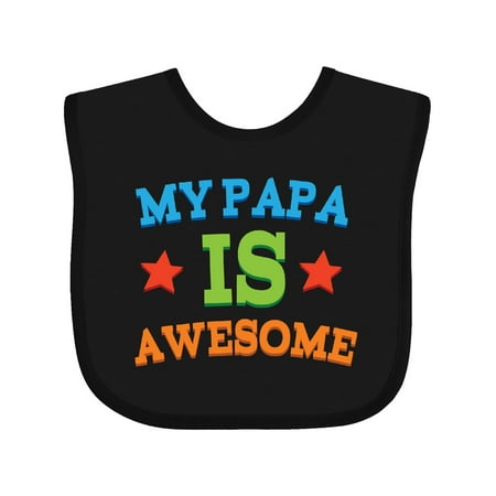 

Inktastic My Papa is Awesome Gift Baby Boy or Baby Girl Bib