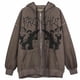 thumbnail image 1 of Chaqueta con capucha con estampado de Ángel Vintage para mujer, chaqueta con cremallera para hombre, bolsillo de manga larga, ropa de calle de otoño e invierno, abrigo, sudaderas con capucha holgadas, 1 of 4