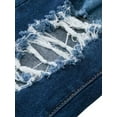 thumbnail image 6 of Womens Distressed Raw Hem Flare Jeans Stretchy Denim for Casual Everyday Wear Plus Size Modern Fit Durable Comfortable, 6 of 11