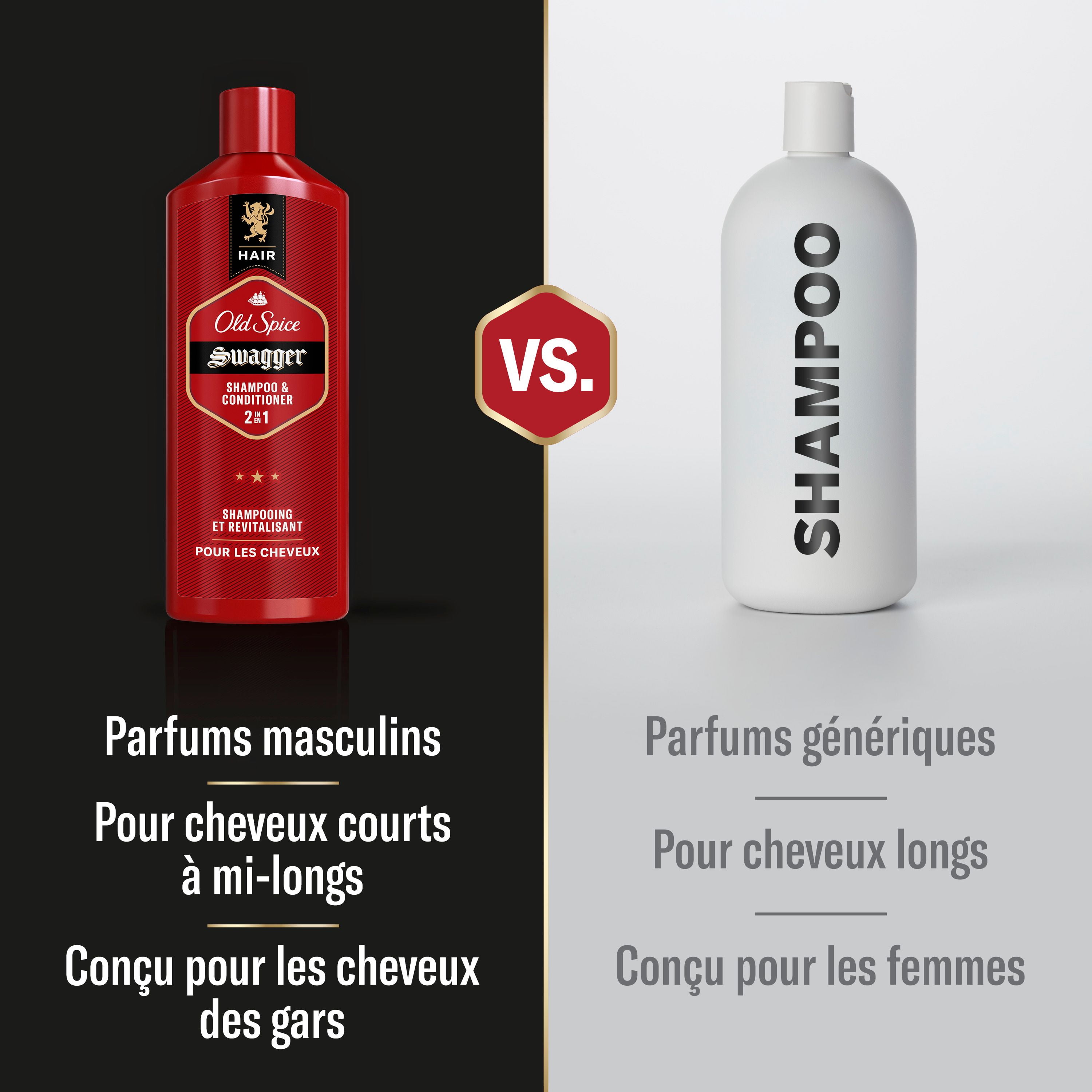 Old Spice Swagger 2en1 Shampooing et Revitalisant pour Hommes