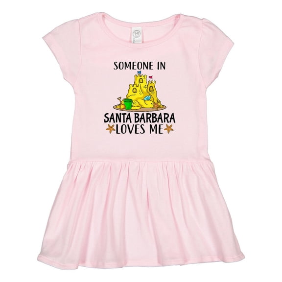 Inktastic Someone in Santa Barbara Loves Me Girls Toddler Dress