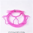 thumbnail image 4 of Yhmxh Gafas con pajita divertidas y originales, gafas con pajita flexible, gafas de plástico reutilizables con pajita, pajitas coloridas de longitud ajustable para fiestas de cumpleaños, celebracio, 4 of 6